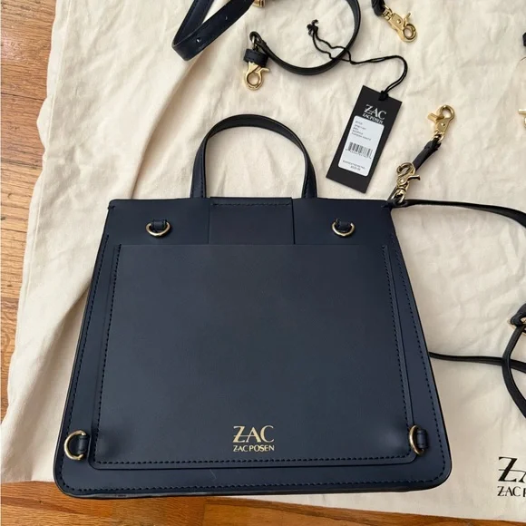 Zac Posen Biba Handbag and Backpack Genuine Leather in Parisian Nights - Picture 3 of 15